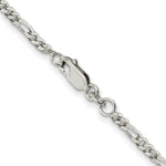 Sterling Silver 2.5mm Figaro Chain - Product Photo