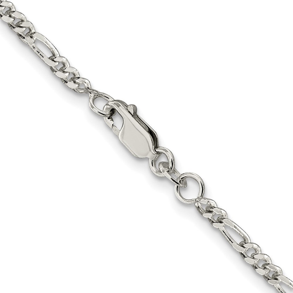Sterling Silver 2.5mm Figaro Chain - Product Photo