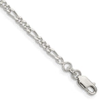 Sterling Silver 2.5mm Figaro Chain - Product Photo