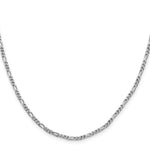Sterling Silver Rhodium-plated 2.5mm Figaro Chain - Product Photo