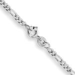 Sterling Silver Rhodium-plated 2.5mm Figaro Chain - Product Photo