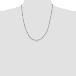 Sterling Silver Rhodium-plated 2.5mm Figaro Chain - Product Photo