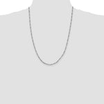 Sterling Silver Rhodium-plated 2.5mm Figaro Chain - Product Photo