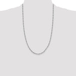 Sterling Silver Rhodium-plated 2.5mm Figaro Chain - Product Photo