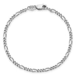 Sterling Silver Rhodium-plated 2.5mm Figaro Chain - Product Photo