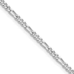 Sterling Silver Rhodium-plated 2.5mm Figaro Chain - Product Photo