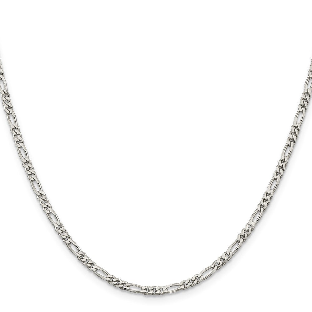 Sterling Silver 2.85mm Figaro Chain - Product Photo