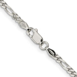 Sterling Silver 2.85mm Figaro Chain - Product Photo