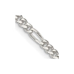 Sterling Silver 2.85mm Figaro Chain - Product Photo