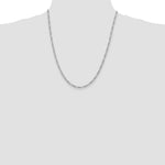 Sterling Silver Rhodium-plated 2.85mm Figaro Chain - Product Photo