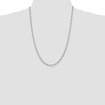 Sterling Silver Rhodium-plated 2.85mm Figaro Chain - Product Photo