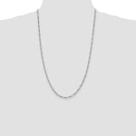 Sterling Silver Rhodium-plated 2.85mm Figaro Chain - Product Photo