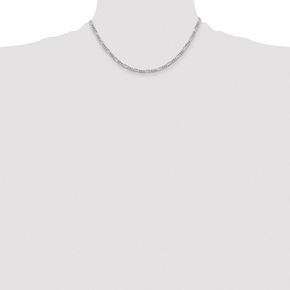 Sterling Silver 3.5mm Figaro Chain - Product Photo