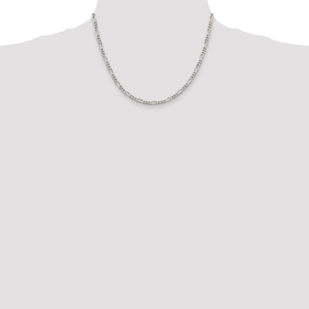 Sterling Silver 3.5mm Figaro Chain - Product Photo