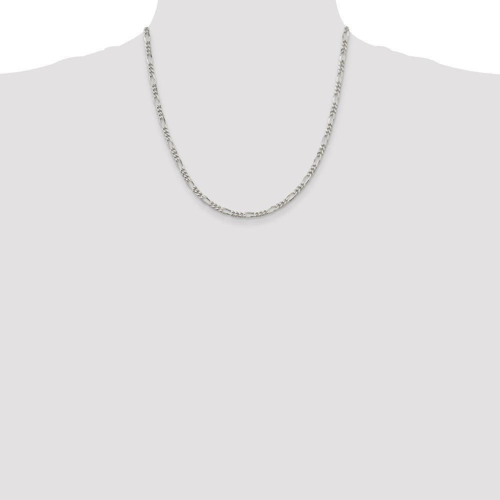 Sterling Silver 3.5mm Figaro Chain - Product Photo