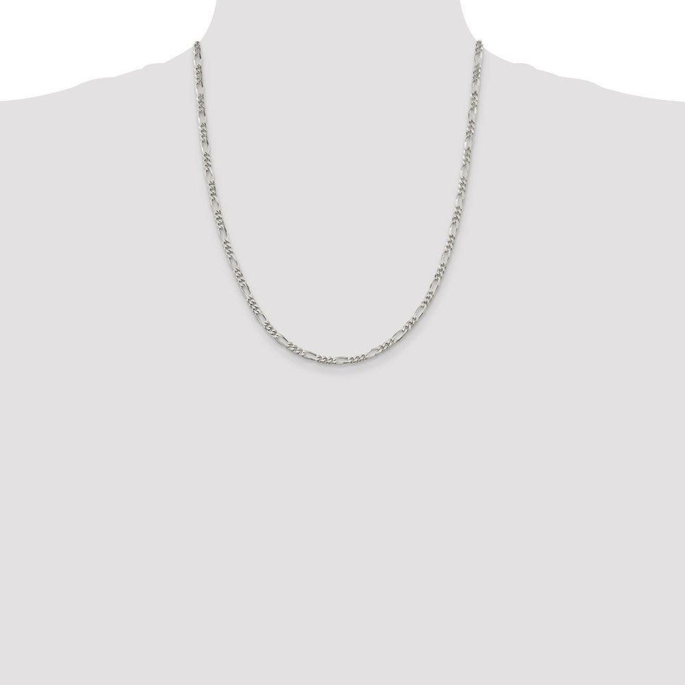 Sterling Silver 3.5mm Figaro Chain - Product Photo