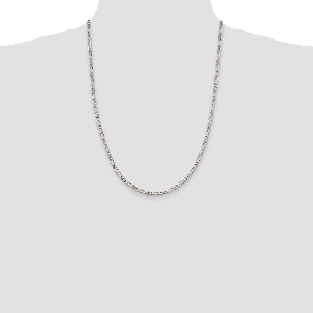 Sterling Silver 3.5mm Figaro Chain - Product Photo