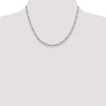 Sterling Silver Rhodium-plated 3.5mm Figaro Chain - Product Photo