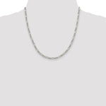 Sterling Silver Rhodium-plated 3.5mm Figaro Chain - Product Photo