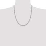 Sterling Silver Rhodium-plated 3.5mm Figaro Chain - Product Photo