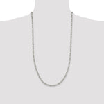Sterling Silver Rhodium-plated 3.5mm Figaro Chain - Product Photo
