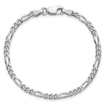Sterling Silver Rhodium-plated 3.5mm Figaro Chain - Product Photo