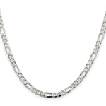 Sterling Silver 4.5mm Figaro Chain - Product Photo