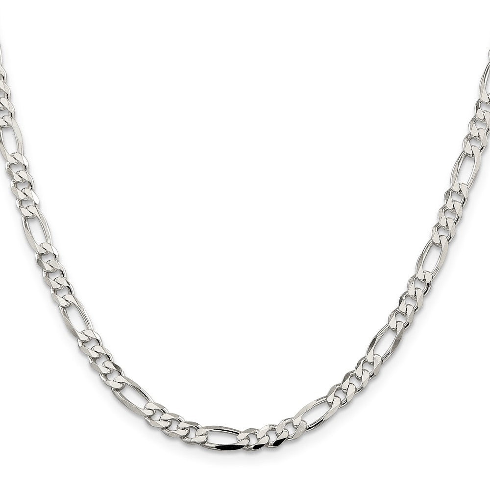 Sterling Silver 4.5mm Figaro Chain - Product Photo