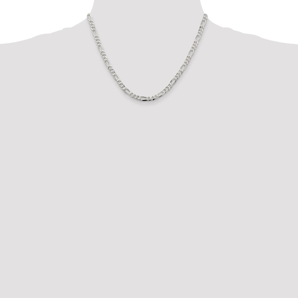 Sterling Silver 4.5mm Figaro Chain - Product Photo