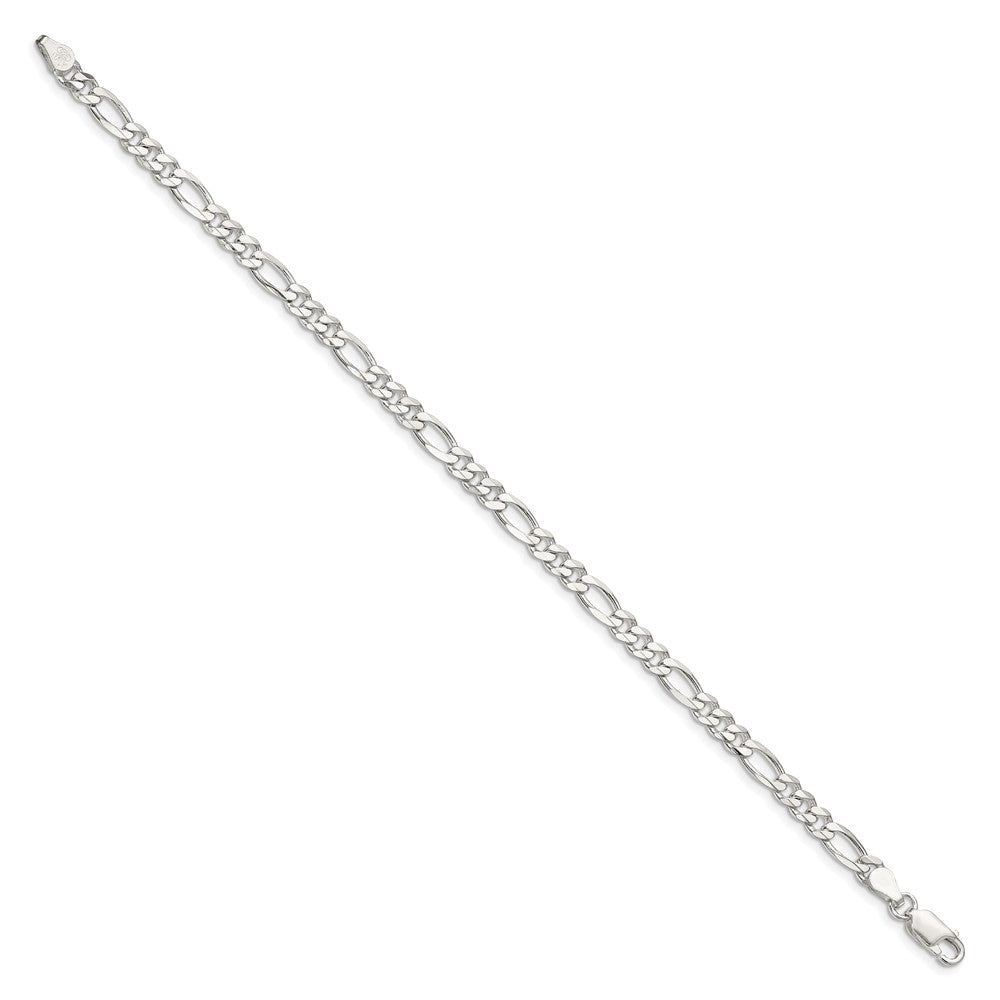 Sterling Silver 4.5mm Figaro Chain - Product Photo