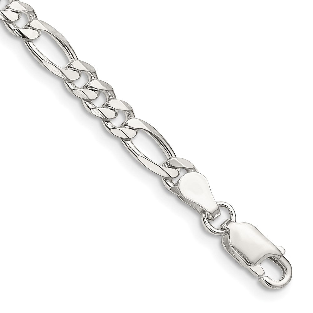 Sterling Silver 4.5mm Figaro Chain - Product Photo