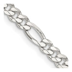 Sterling Silver 4.5mm Figaro Chain - Product Photo