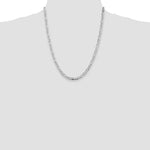 Sterling Silver Rhodium-plated 4.5mm Figaro Chain - Product Photo