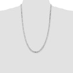 Sterling Silver Rhodium-plated 4.5mm Figaro Chain - Product Photo