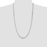 Sterling Silver Rhodium-plated 4.5mm Figaro Chain - Product Photo