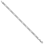 Sterling Silver Rhodium-plated 4.5mm Figaro Chain - Product Photo