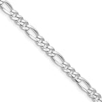 Sterling Silver Rhodium-plated 4.5mm Figaro Chain - Product Photo
