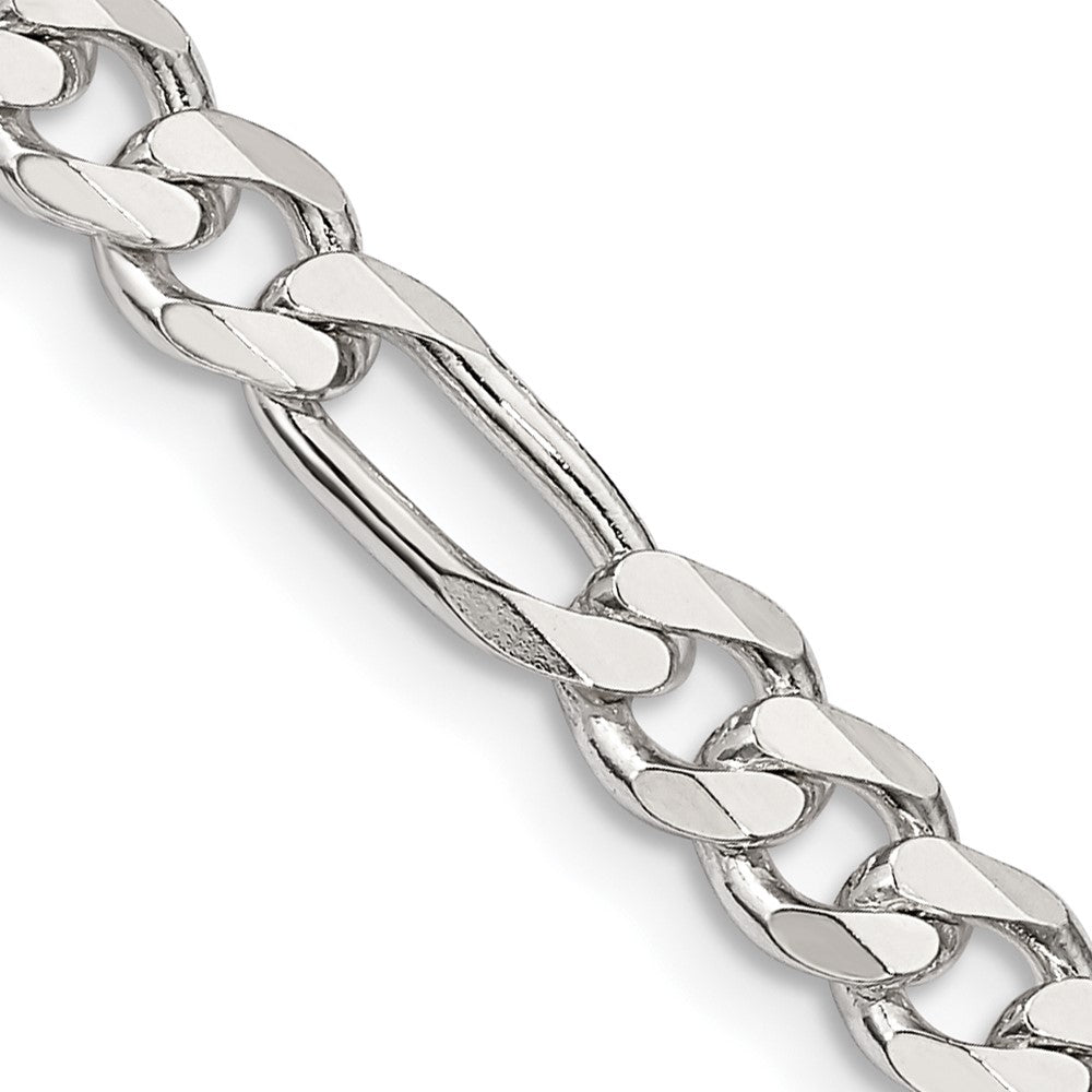 Sterling Silver 5.5mm Figaro Chain - Product Photo