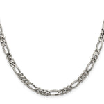 Sterling Silver Rhodium-plated 5.25mm Figaro Chain - Product Photo