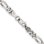 Sterling Silver Rhodium-plated 5.25mm Figaro Chain - Product Photo