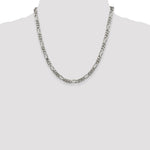 Sterling Silver Rhodium-plated 5.25mm Figaro Chain - Product Photo