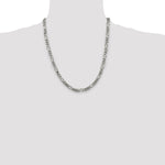 Sterling Silver Rhodium-plated 5.25mm Figaro Chain - Product Photo