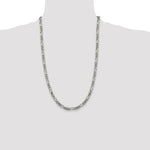 Sterling Silver Rhodium-plated 5.25mm Figaro Chain - Product Photo
