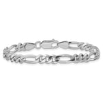 Sterling Silver Rhodium-plated 5.25mm Figaro Chain - Product Photo