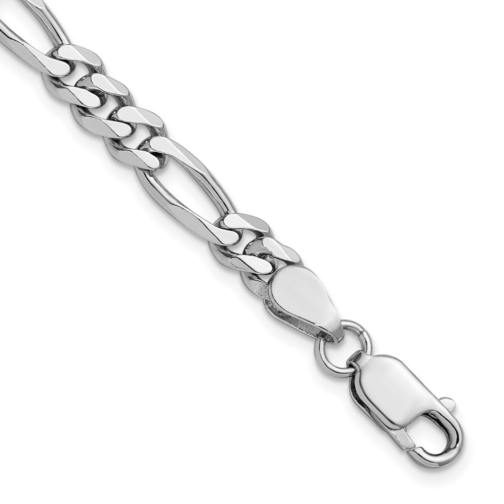 Sterling Silver Rhodium-plated 5.25mm Figaro Chain - Product Photo