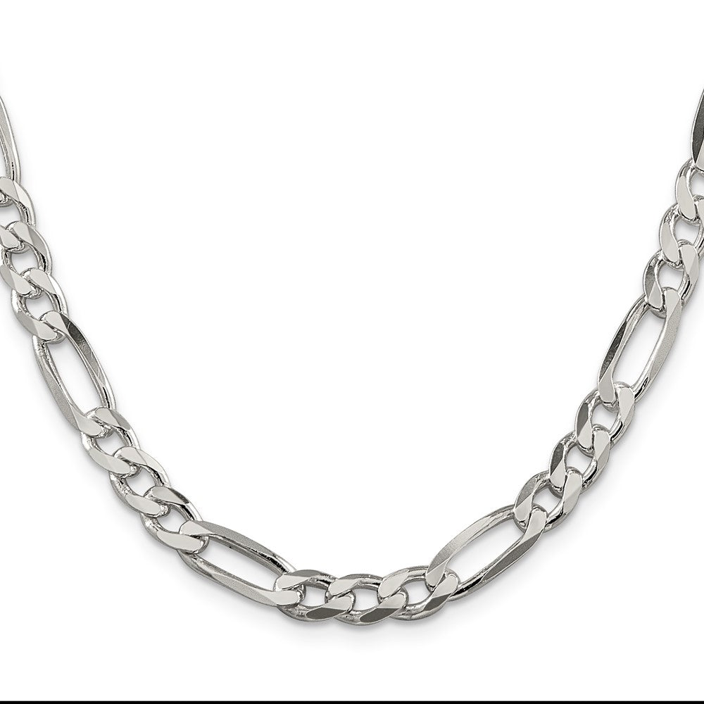 Sterling Silver 6.75mm Figaro Chain - Product Photo