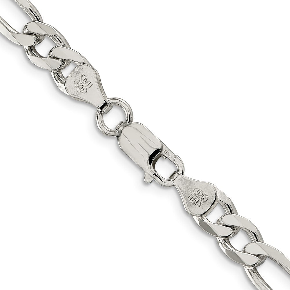 Sterling Silver 6.75mm Figaro Chain - Product Photo
