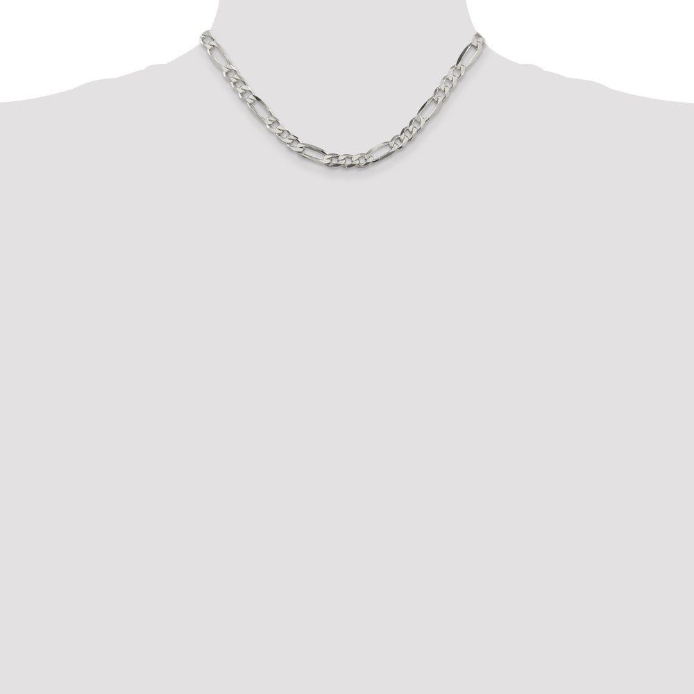 Sterling Silver 6.75mm Figaro Chain - Product Photo