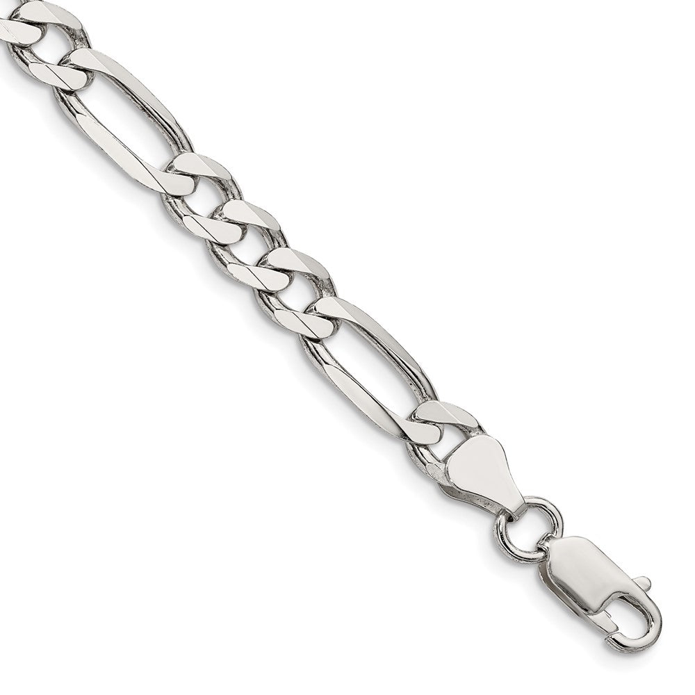 Sterling Silver 6.75mm Figaro Chain - Product Photo