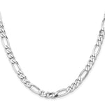 Sterling Silver Rhodium-plated 6.5mm Figaro Chain - Product Photo
